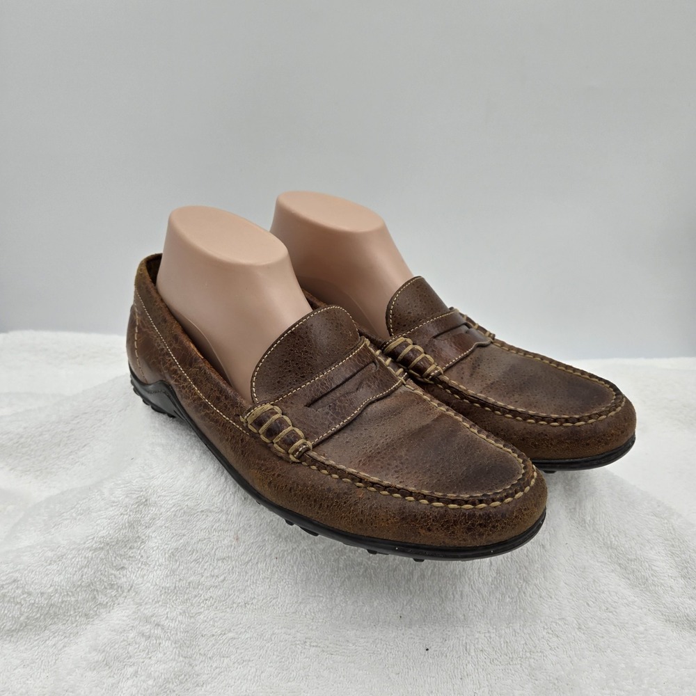 Martin Dingman Bill Water Repellent Slip On Penny Loafers Mens Size 9.5 Leather